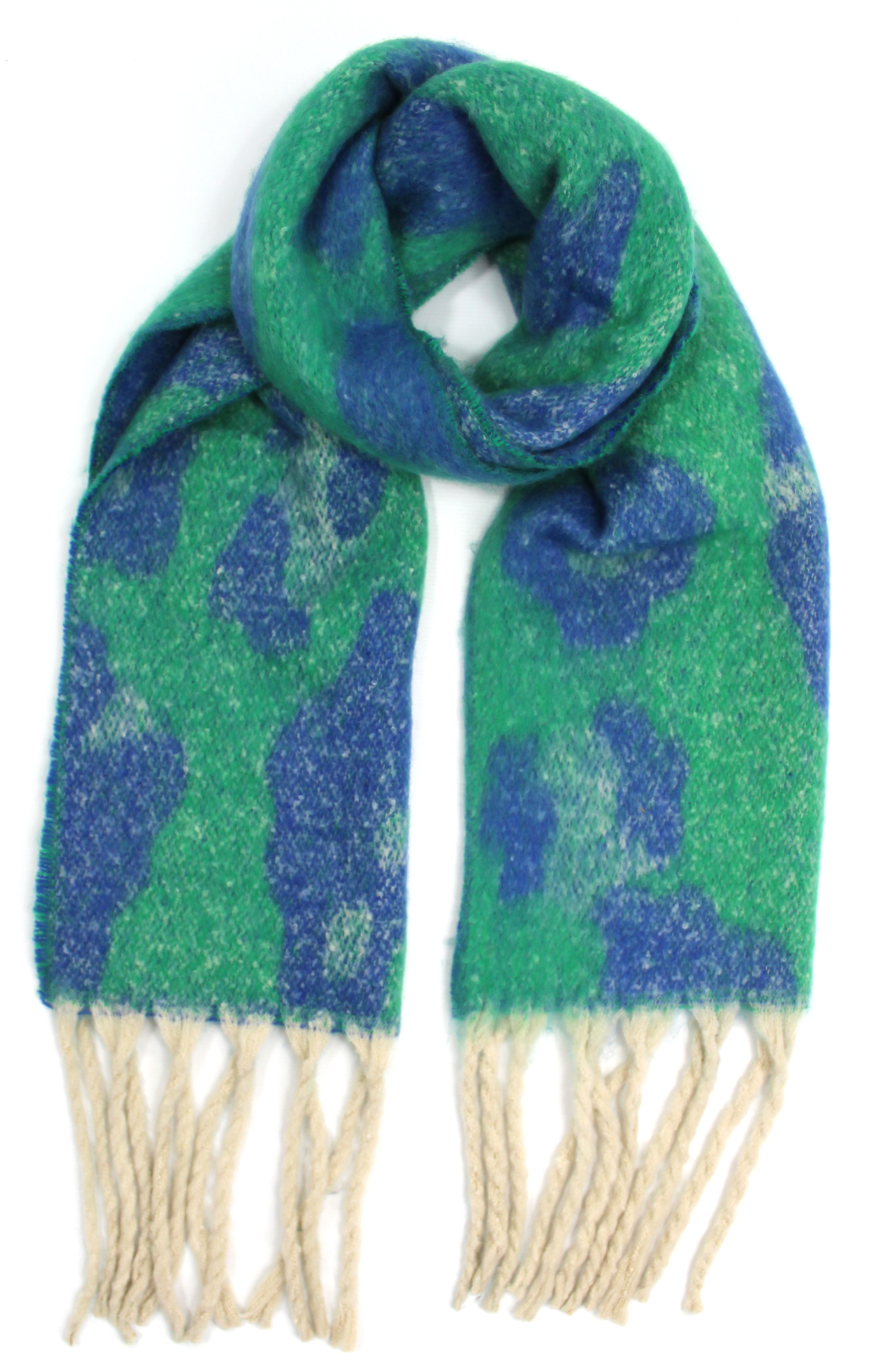 Animal Coloured Scarf (Blue/Green)