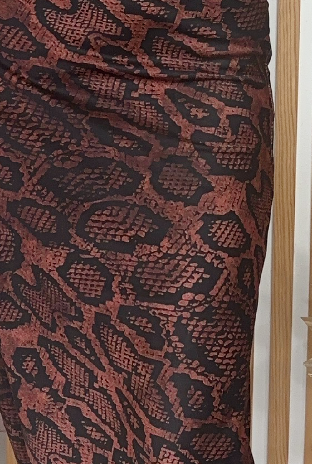 Animal Print Satin Skirt
