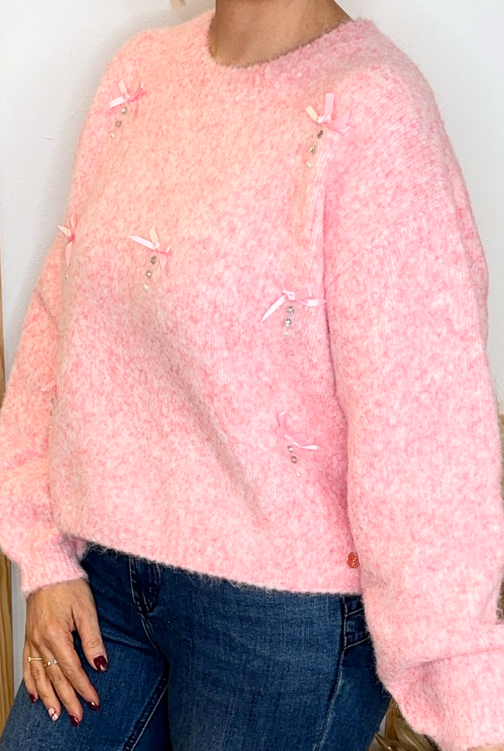 Bow Jumper (Pink)