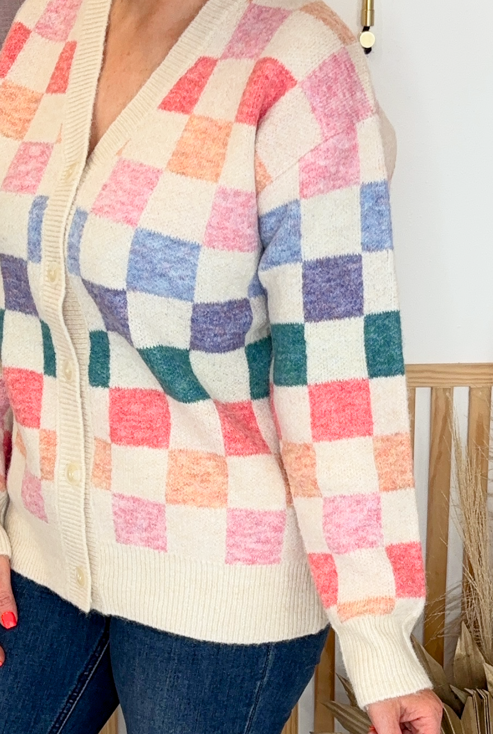 Checkered Cardigan