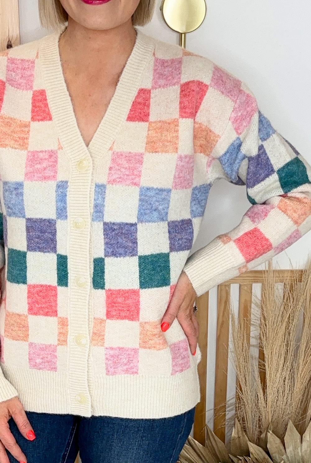 Checkered Cardigan