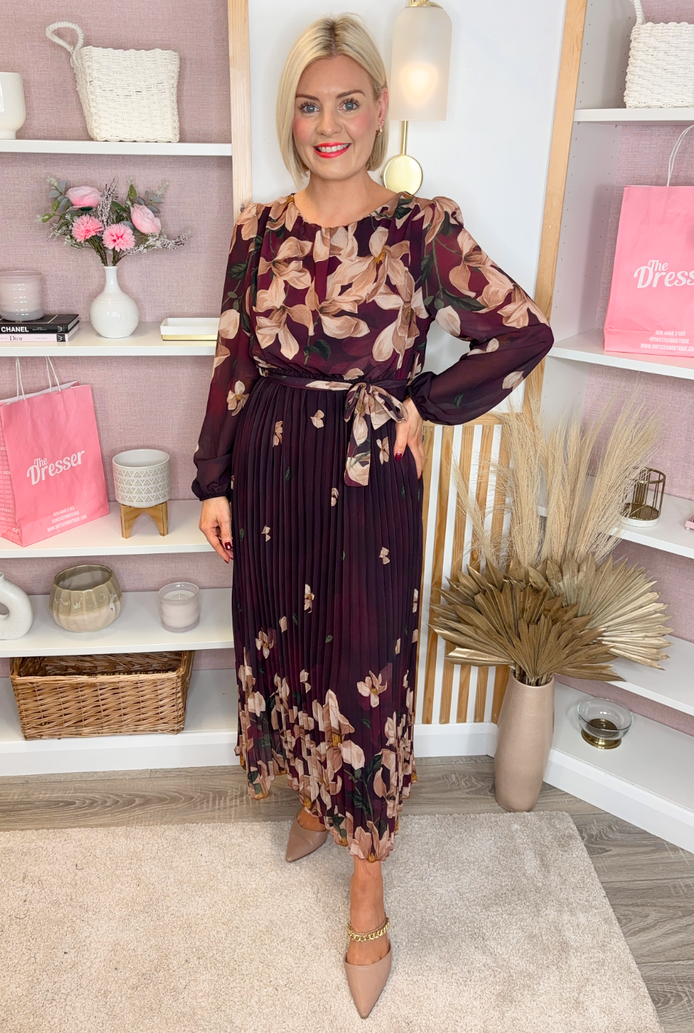 Falling Leaf Midi (Plum)