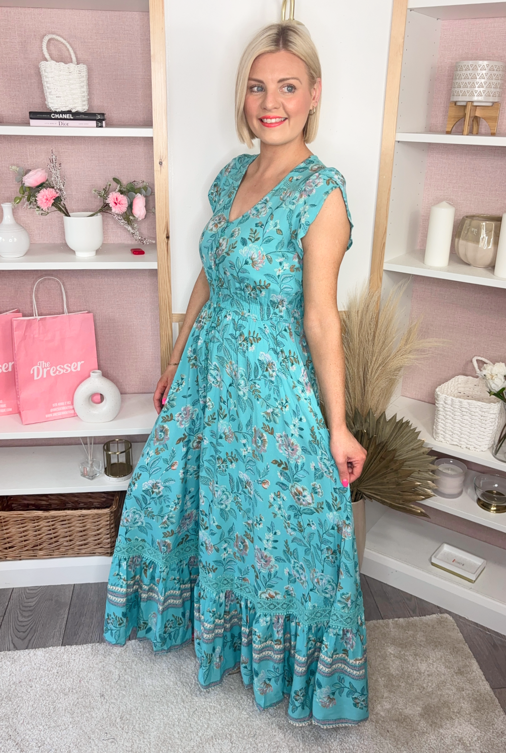 Fete Maxi Dress (Turquoise)