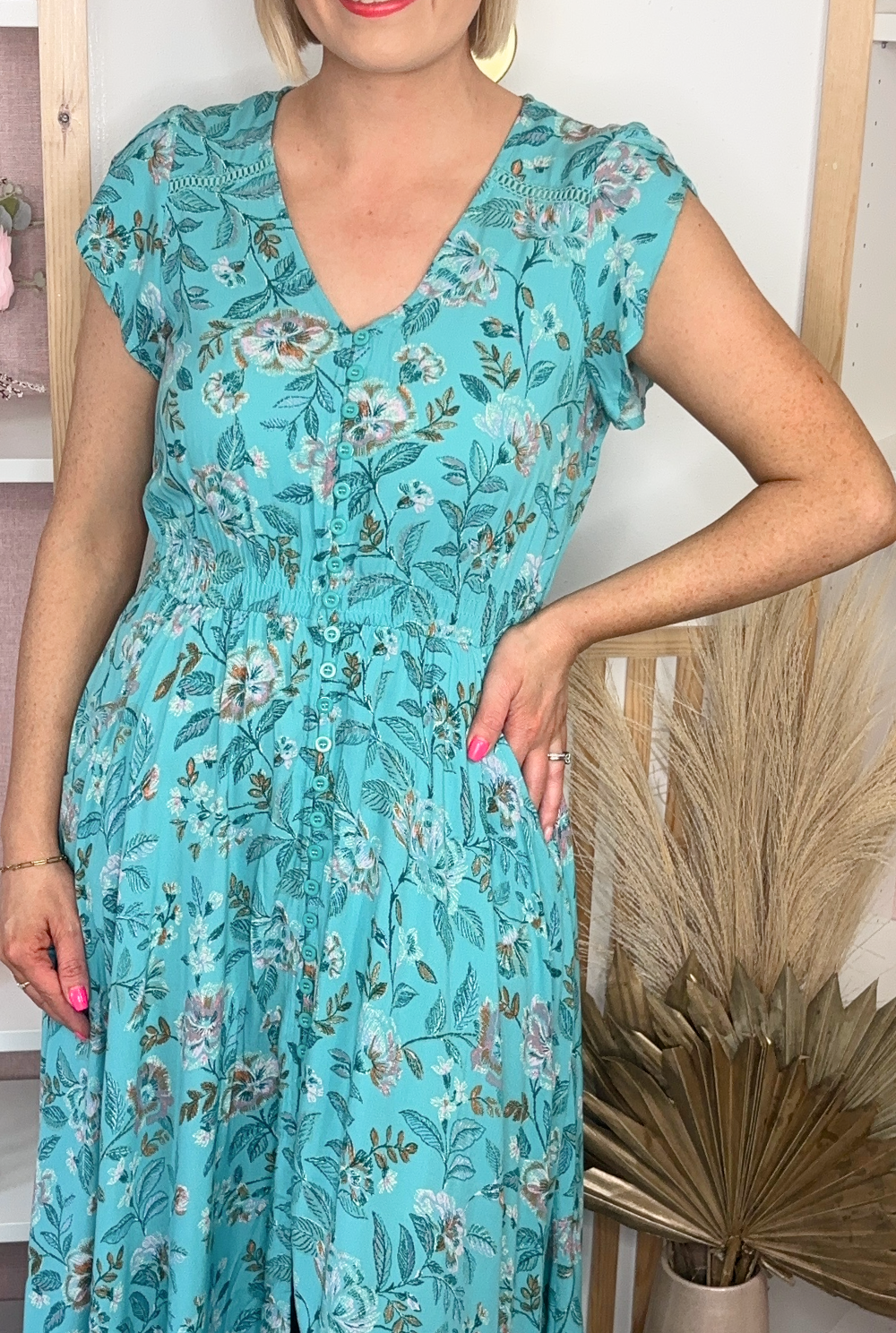 Fete Maxi Dress (Turquoise)