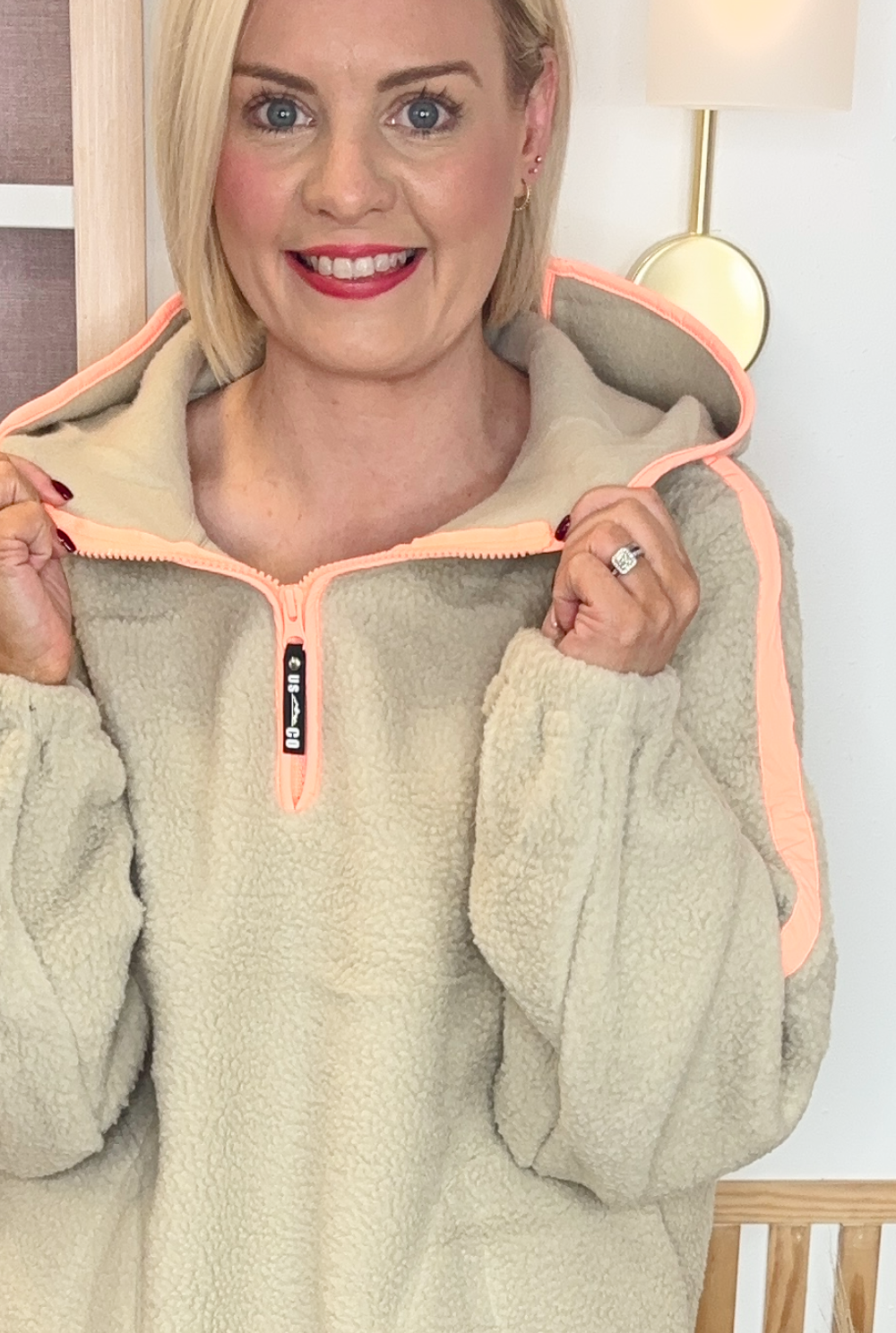 Fleeced Hooded Quarter Zip