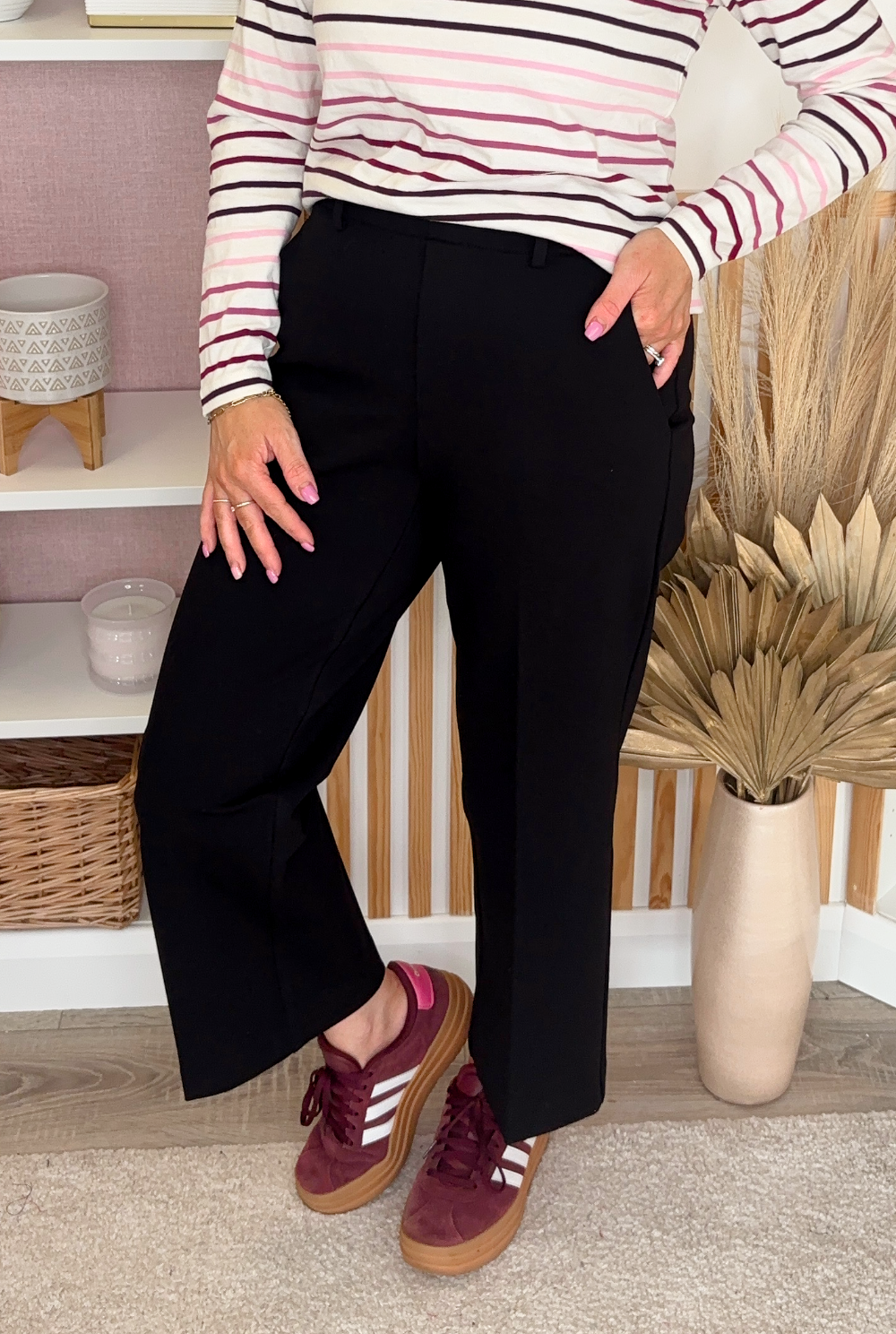 Freda Cropped Trouser (Black)