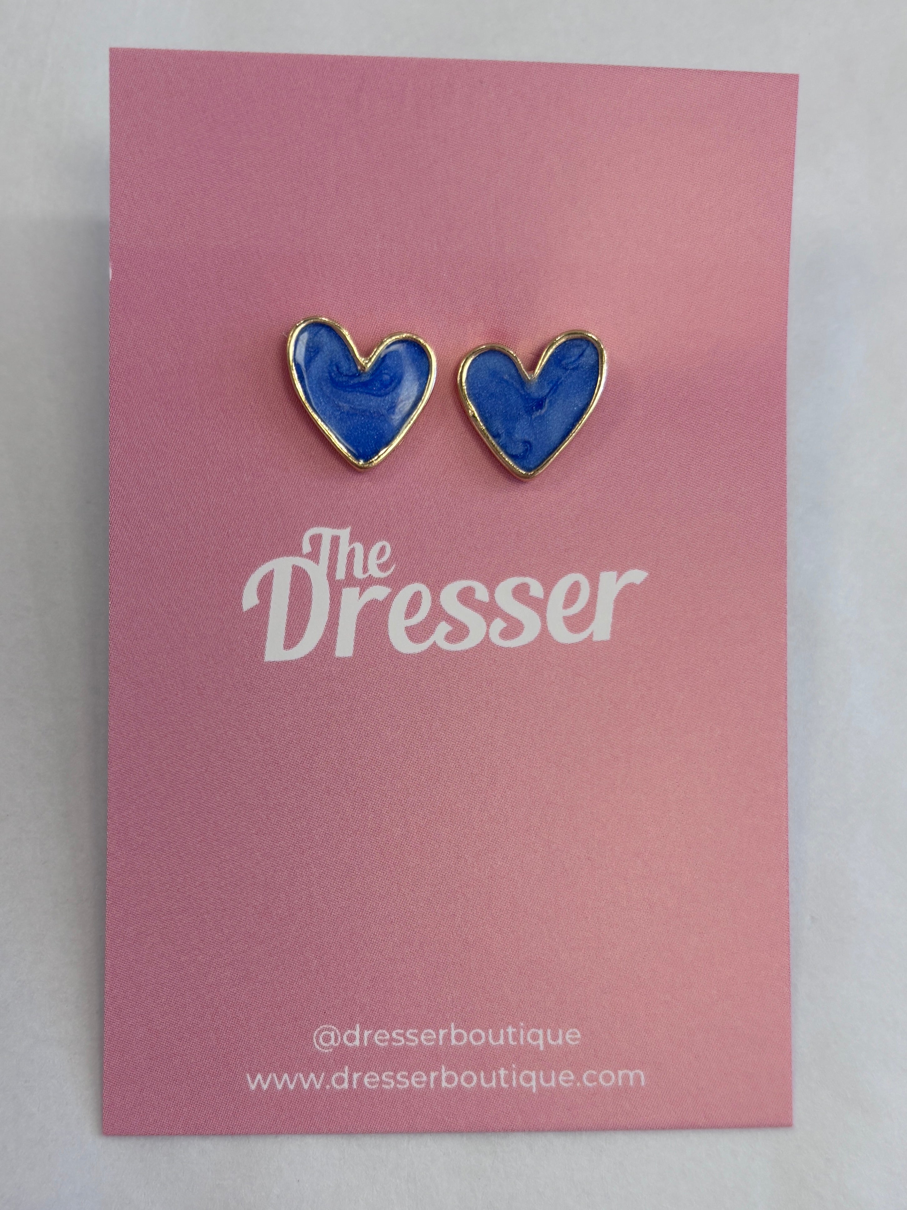 Blue Heart Stud