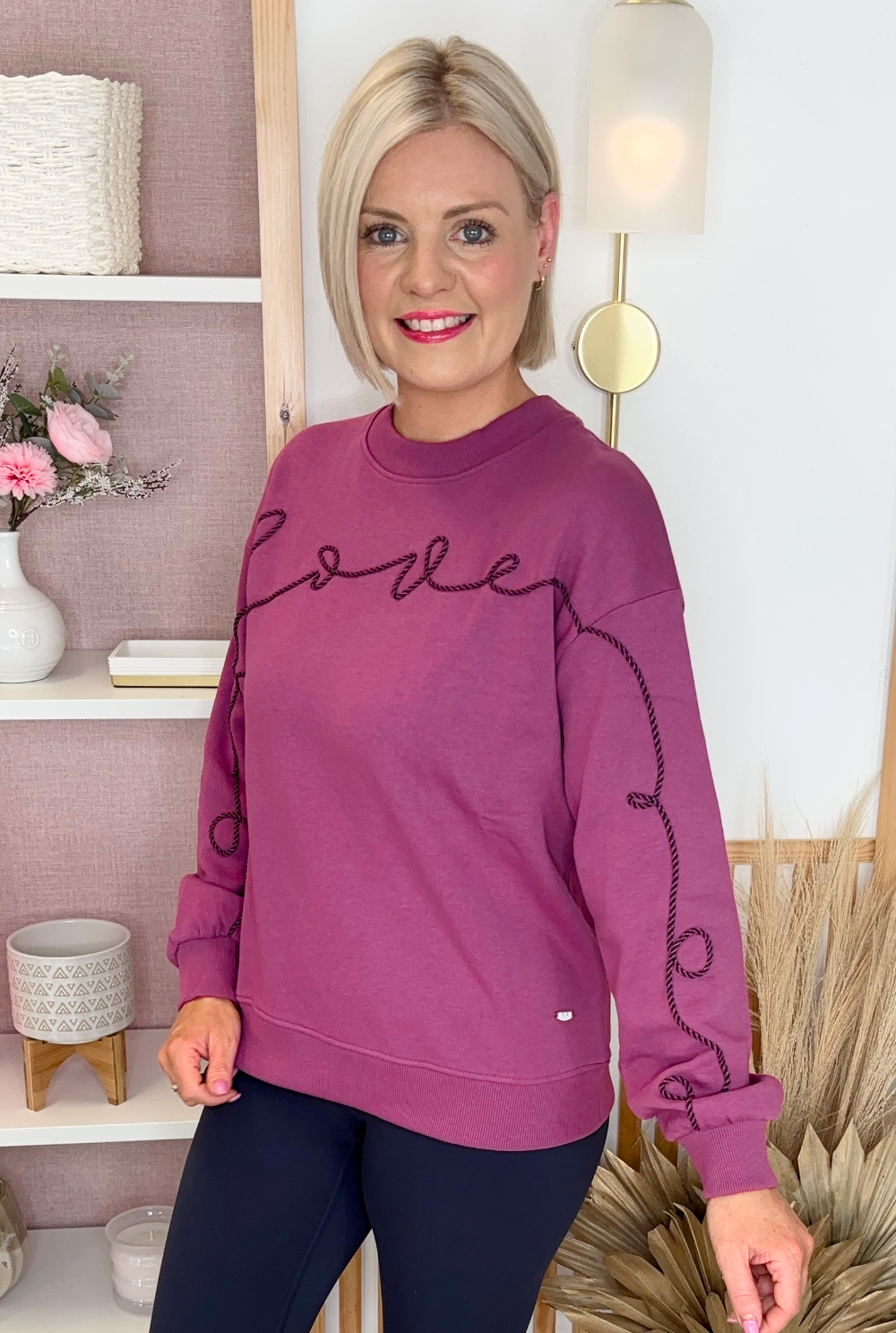 Relax & Renew Abbie Sweater (Berry)