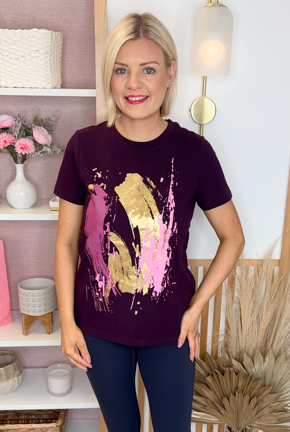 Relax & Renew Hallie Tee (Plum)