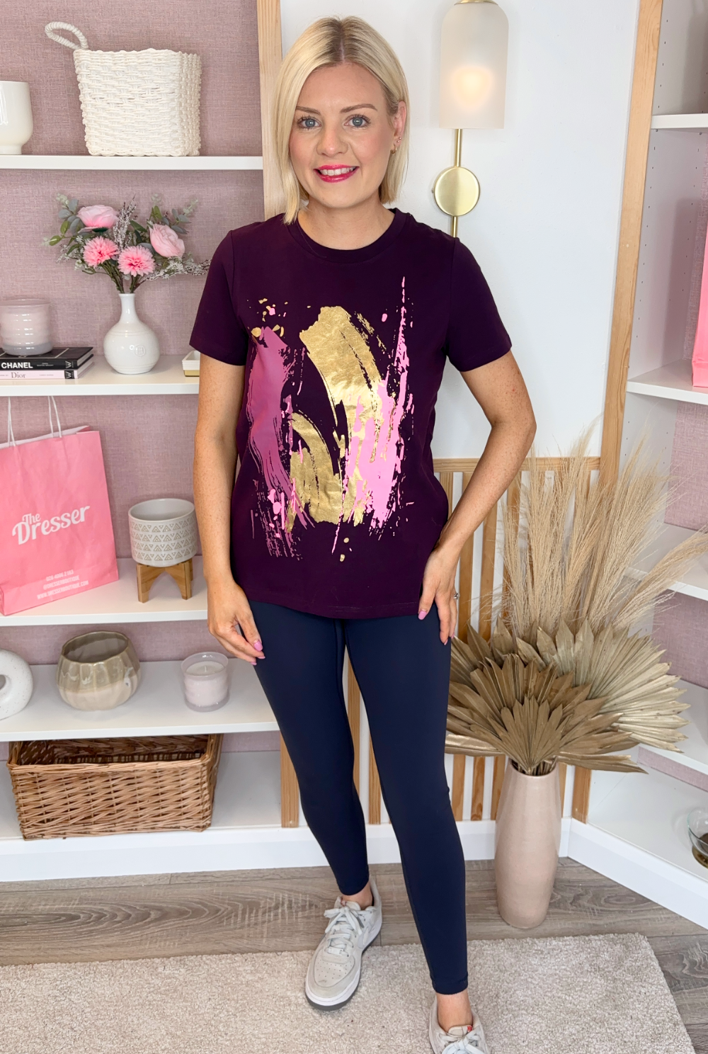 Relax & Renew Hallie Tee (Plum)