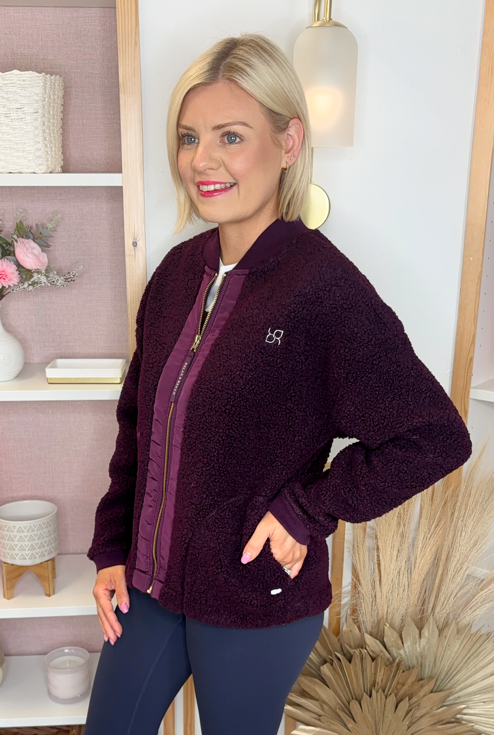 Relax & Renew Heidi Plum Bomber Jacket