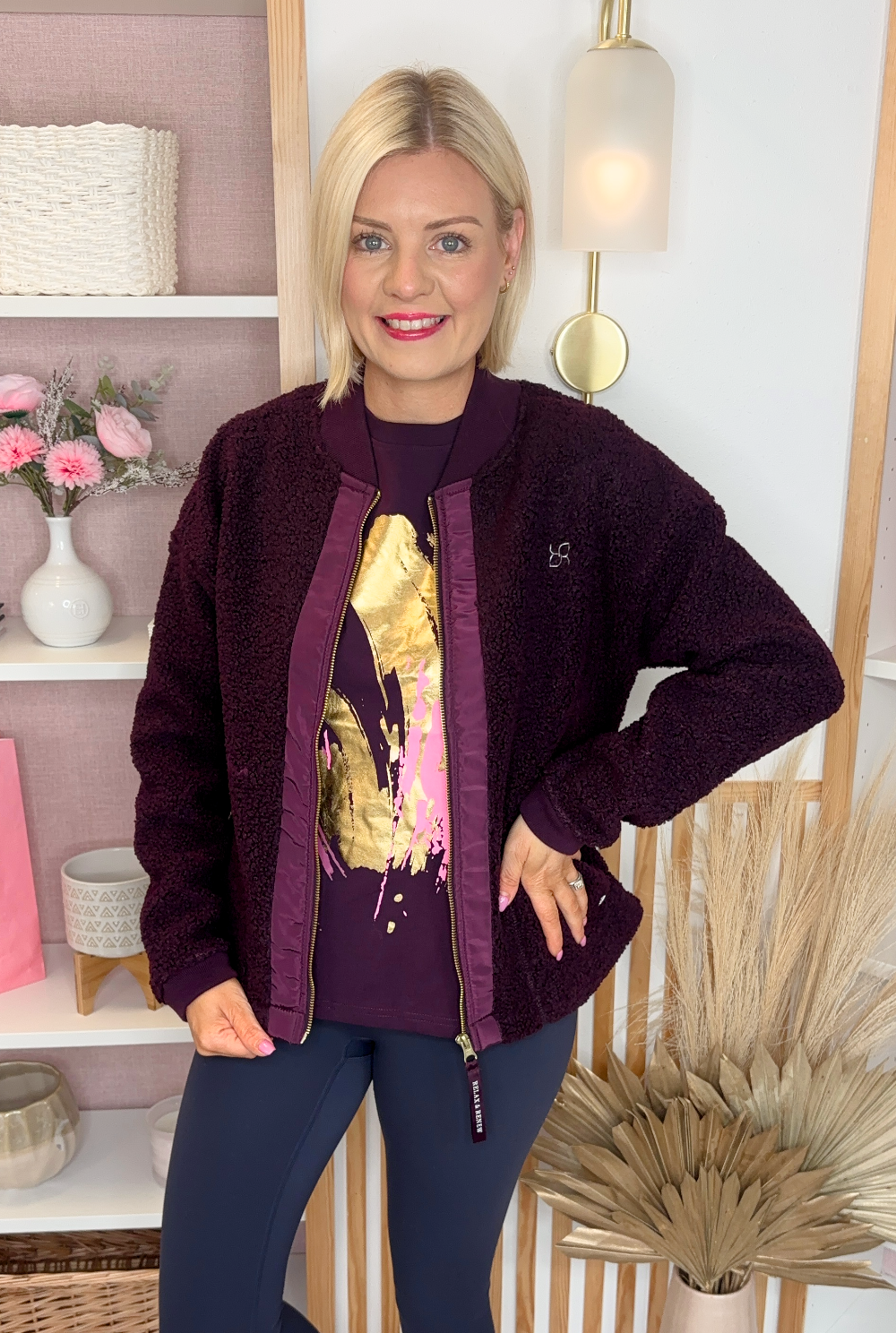 Relax & Renew Heidi Plum Bomber Jacket