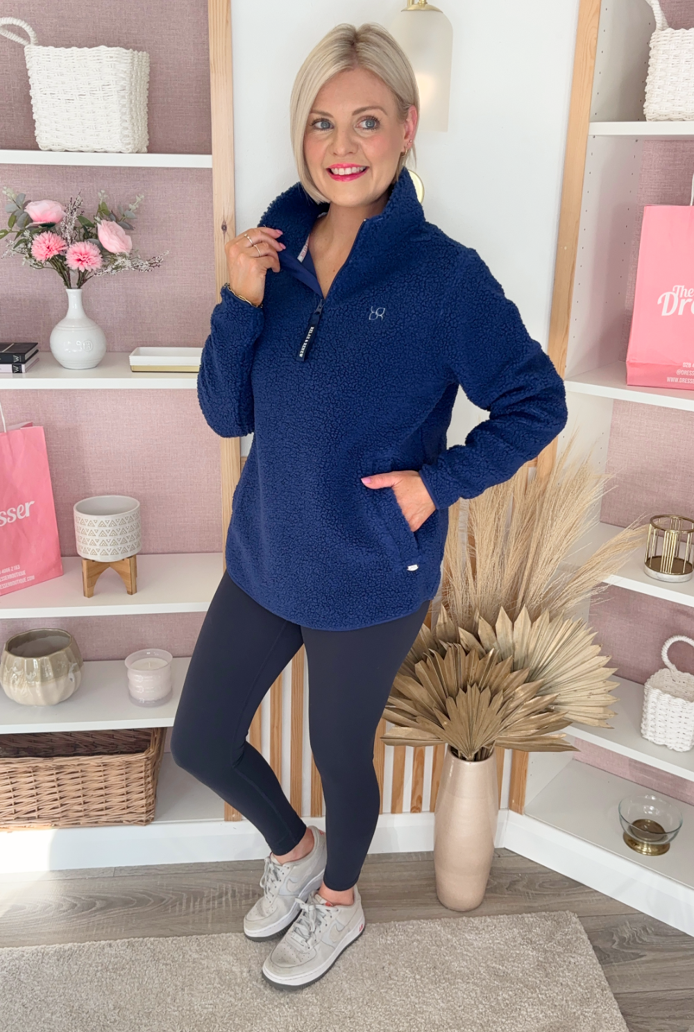 Relax & Renew Julia Half Zip (Blue)