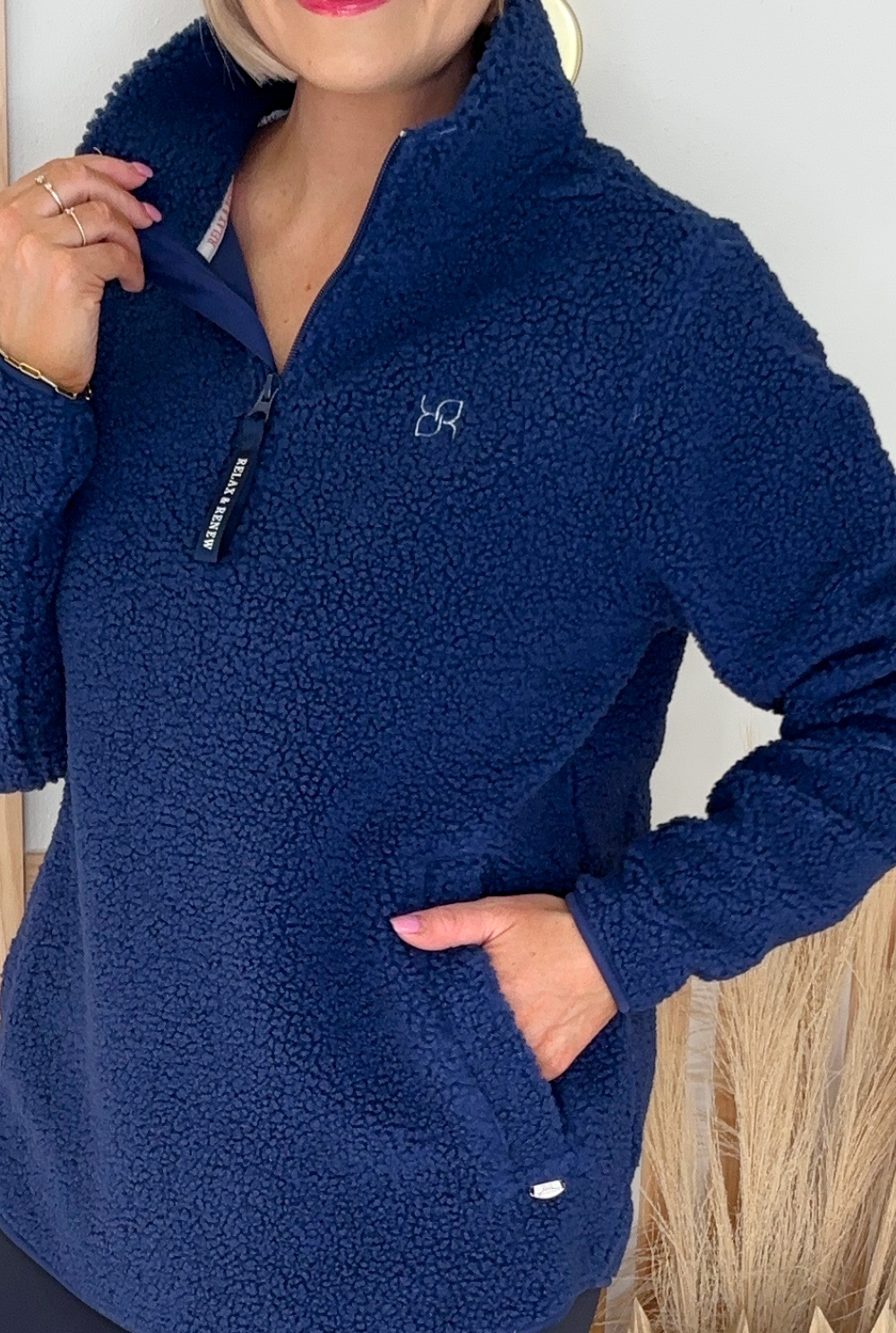 Relax & Renew Julia Half Zip (Blue)