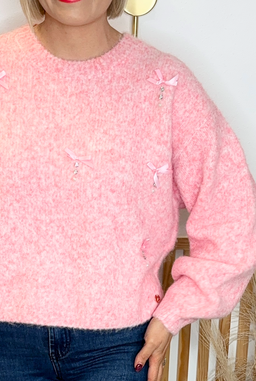 Bow Jumper (Pink)