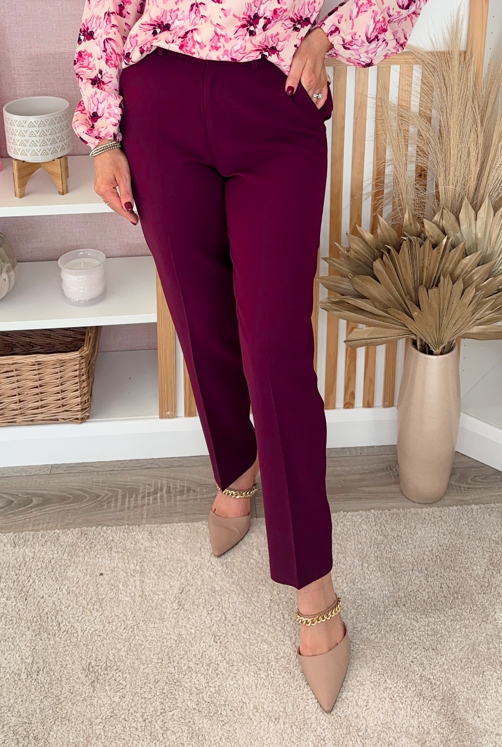Cranberry Straight Leg Trouser