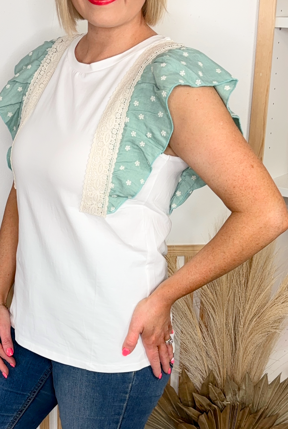 Daisy Ruffle Tee (Green)