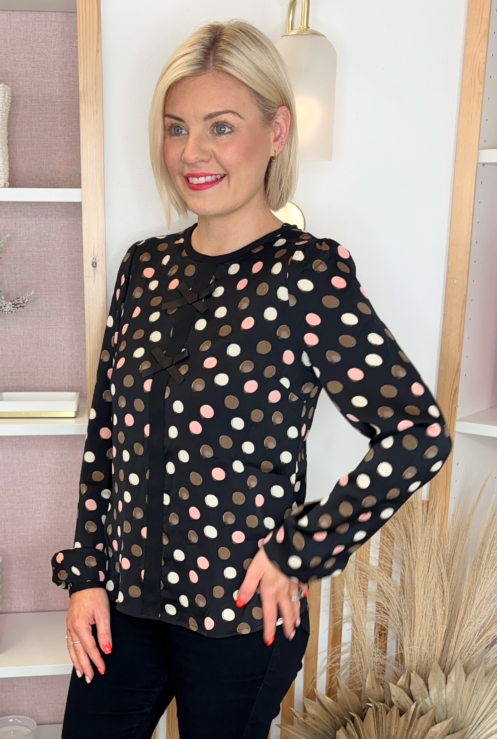 Dotted Blouse (Black)