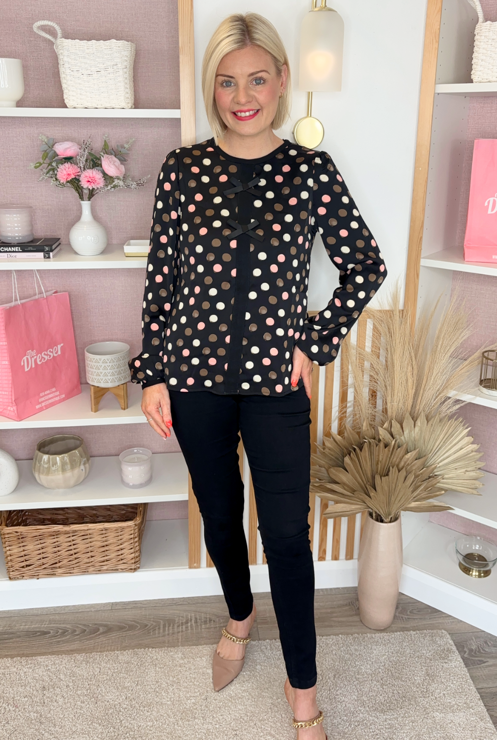 Dotted Blouse (Black)