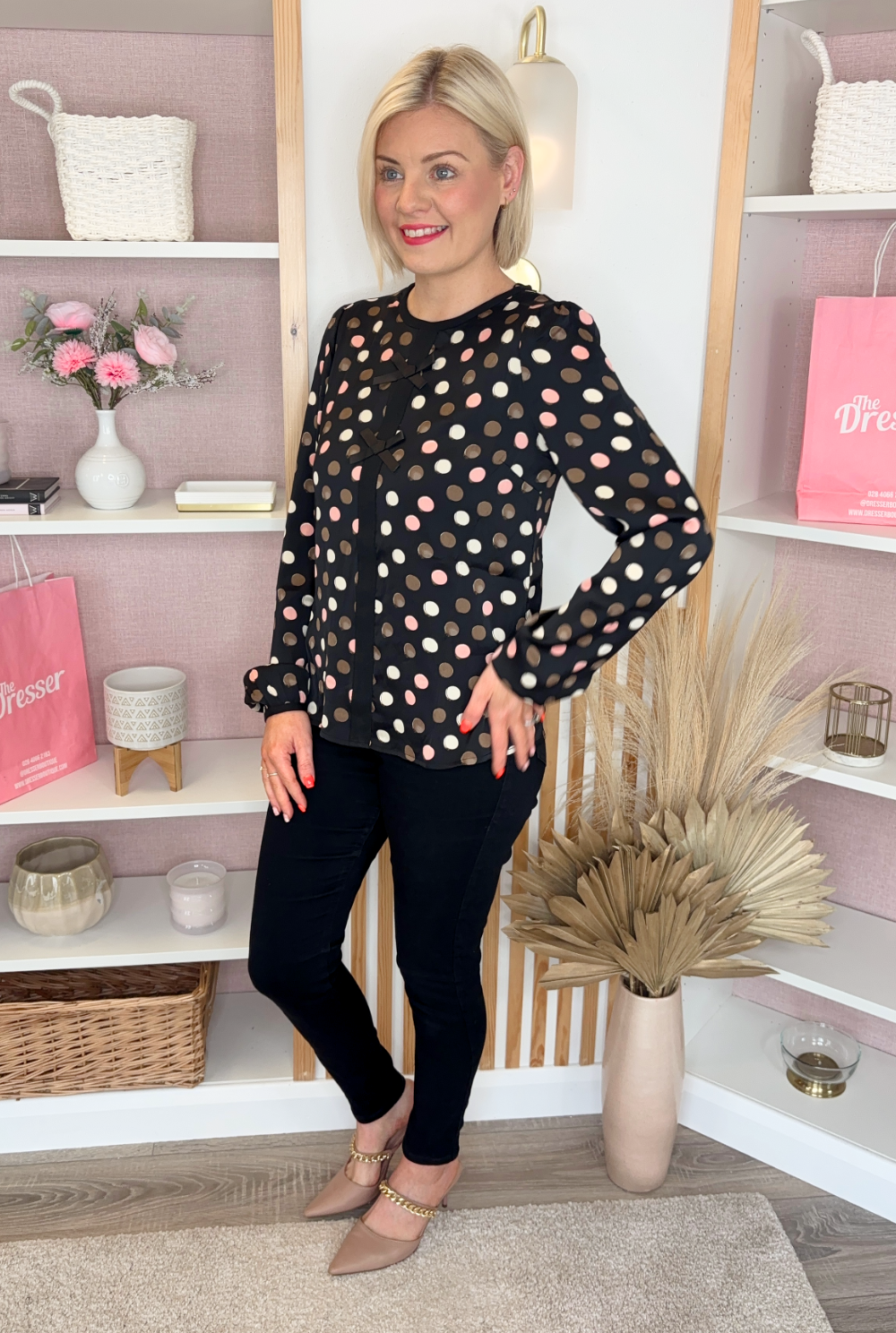 Dotted Blouse (Black)