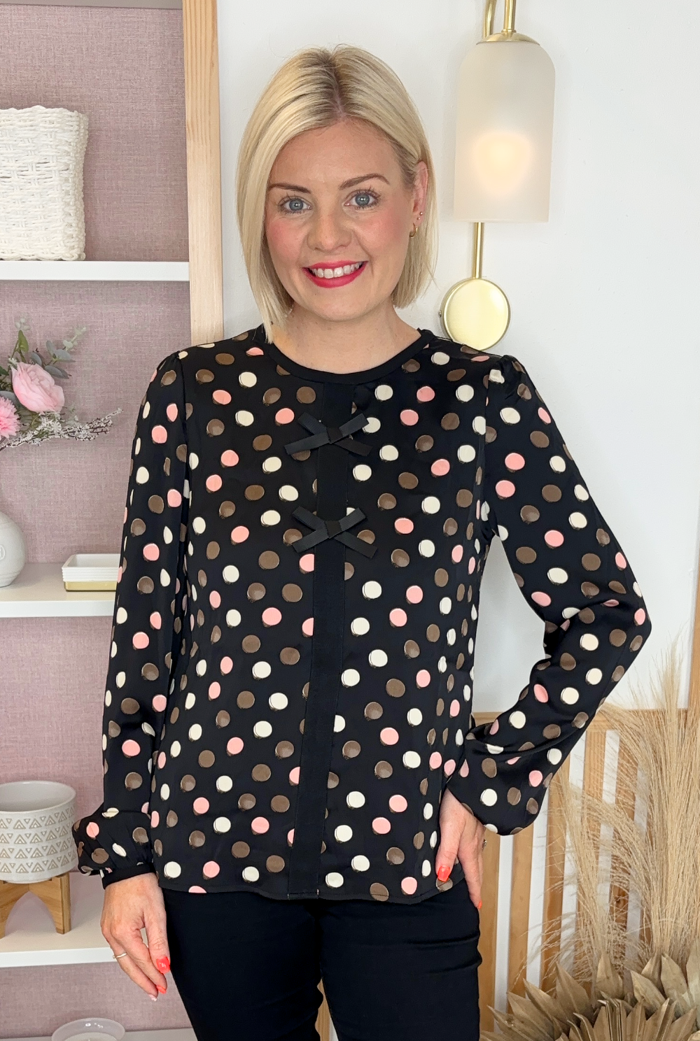 Dotted Blouse (Black)