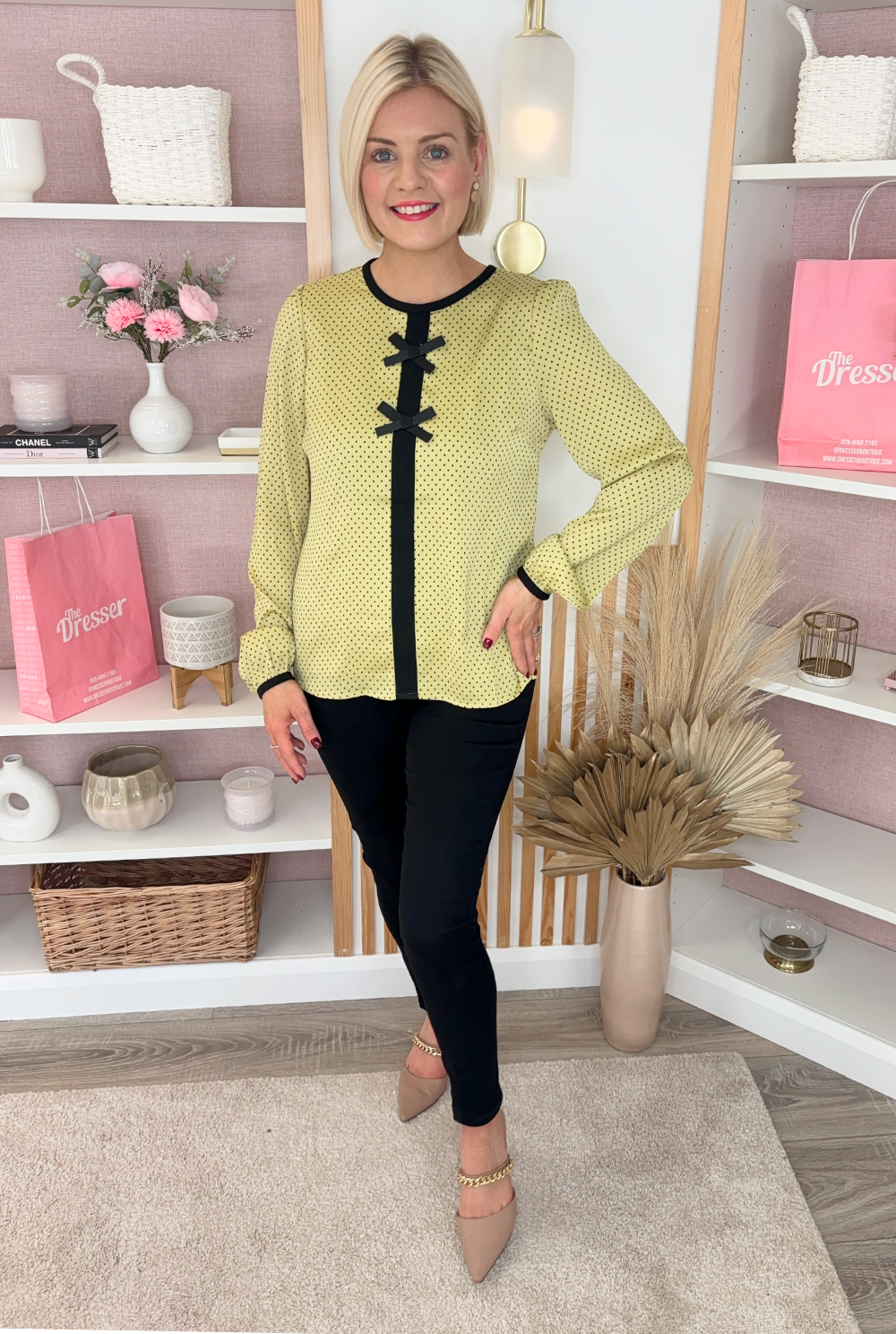 Dotted Blouse (Lime)