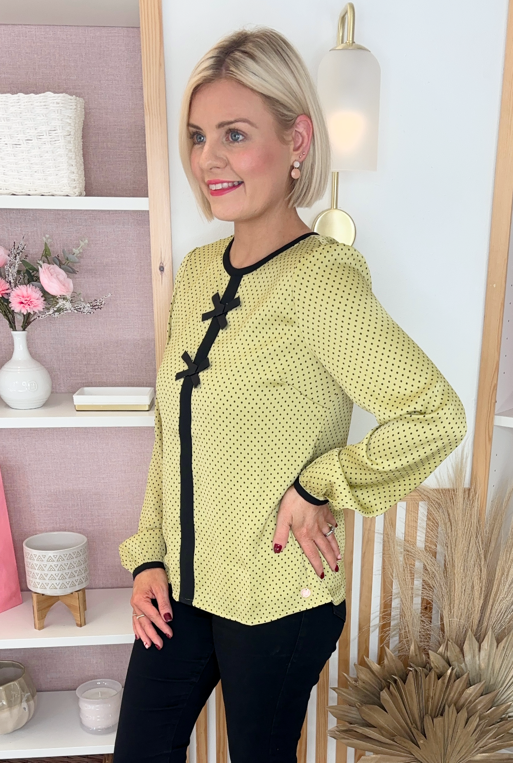 Dotted Blouse (Lime)