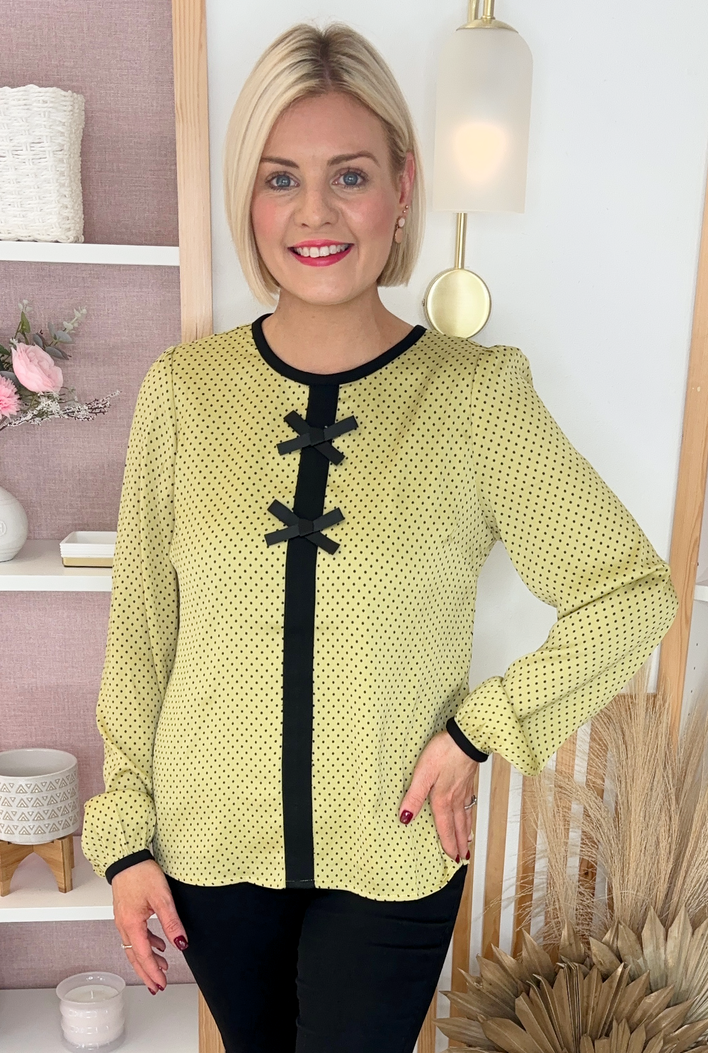Dotted Blouse (Lime)