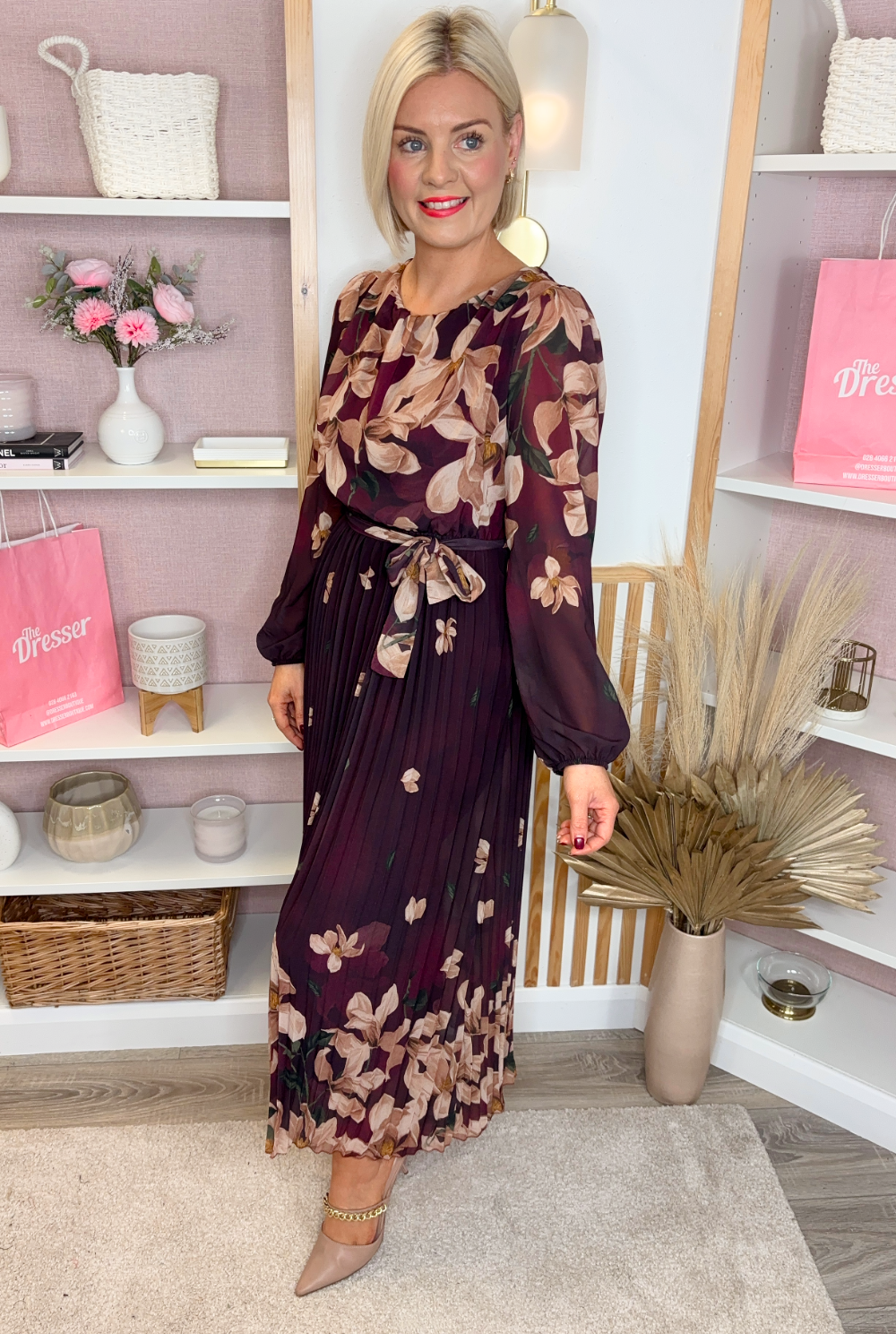 Falling Leaf Midi (Plum)