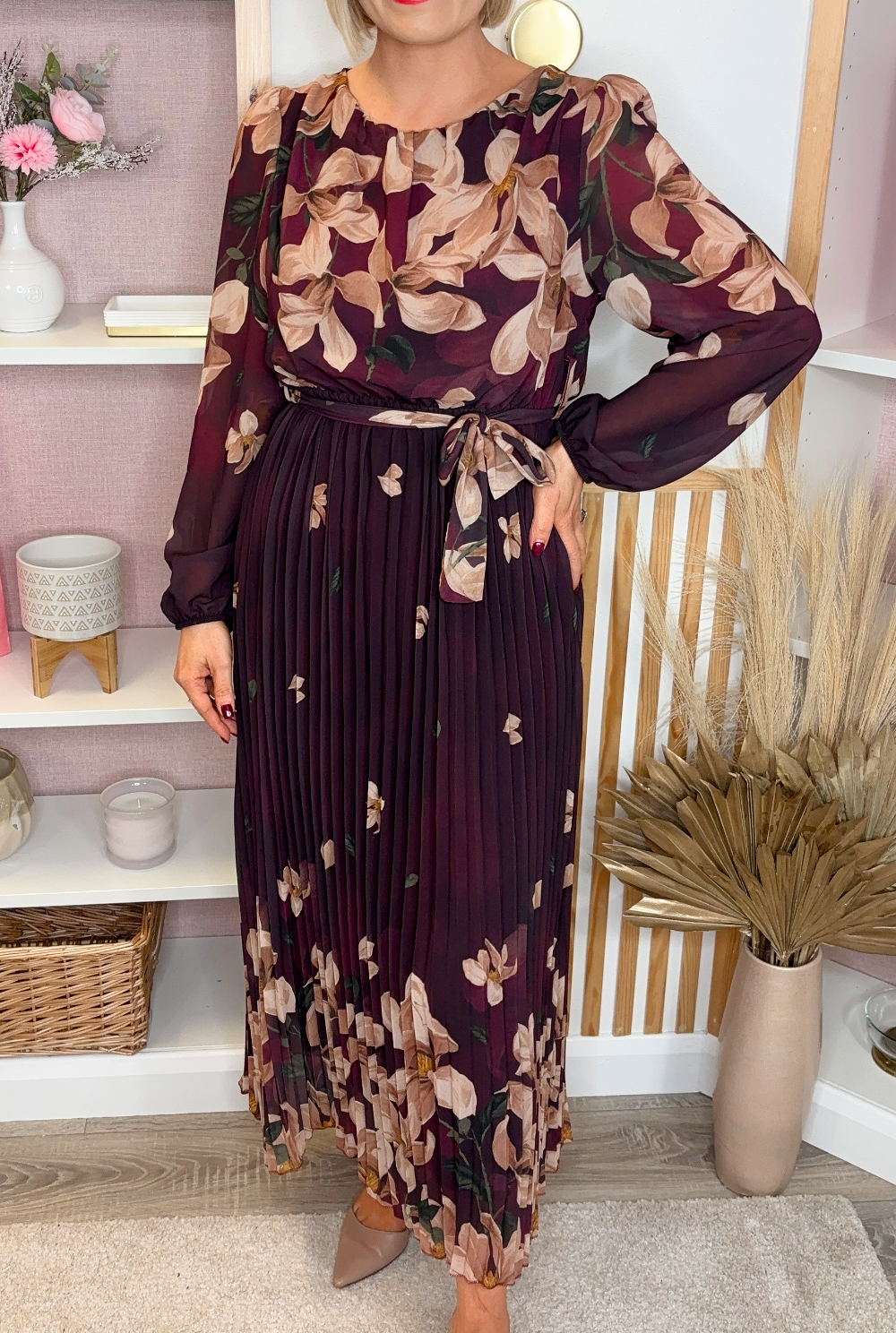 Falling Leaf Midi (Plum)