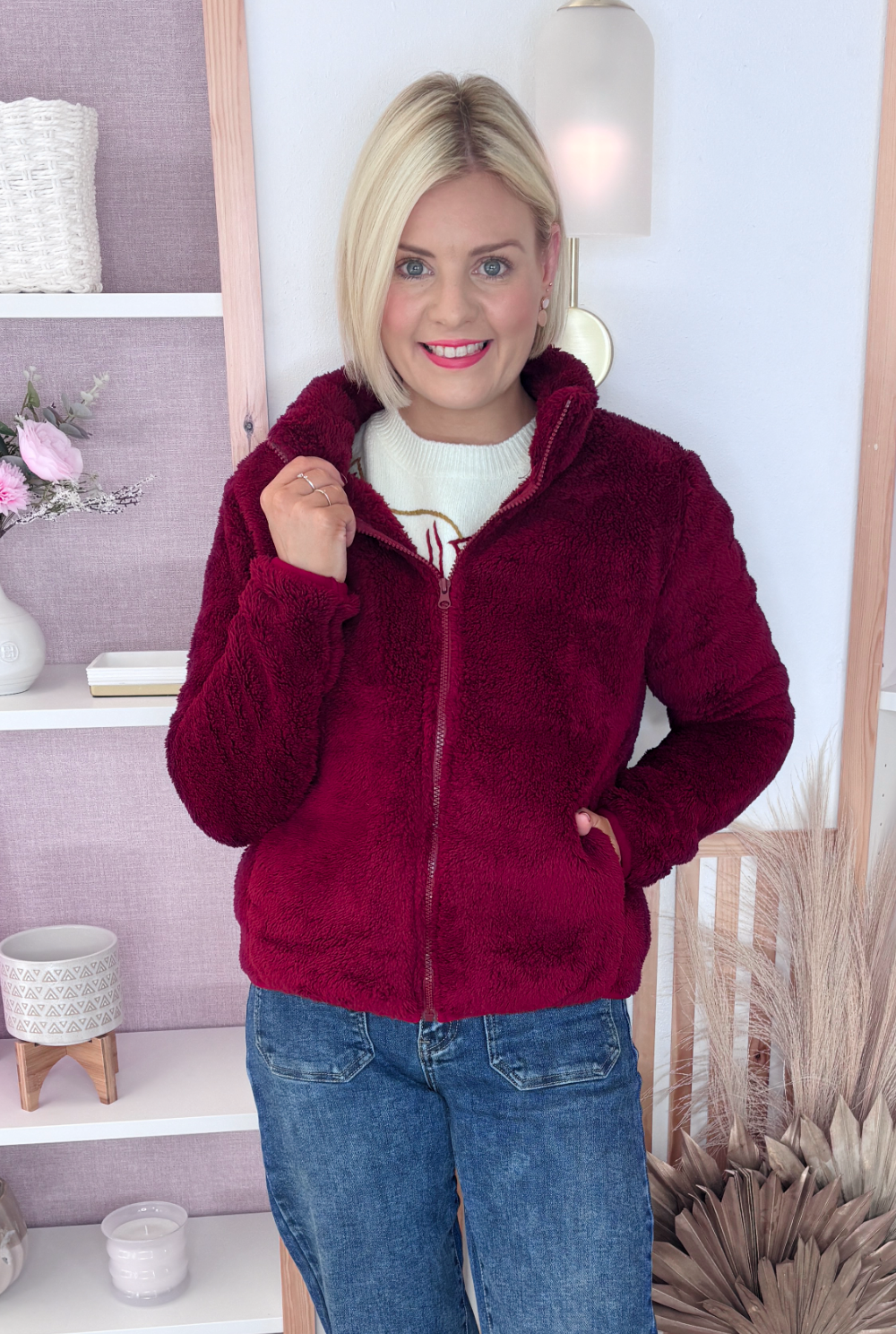 Fleeced Bomber (Berry)