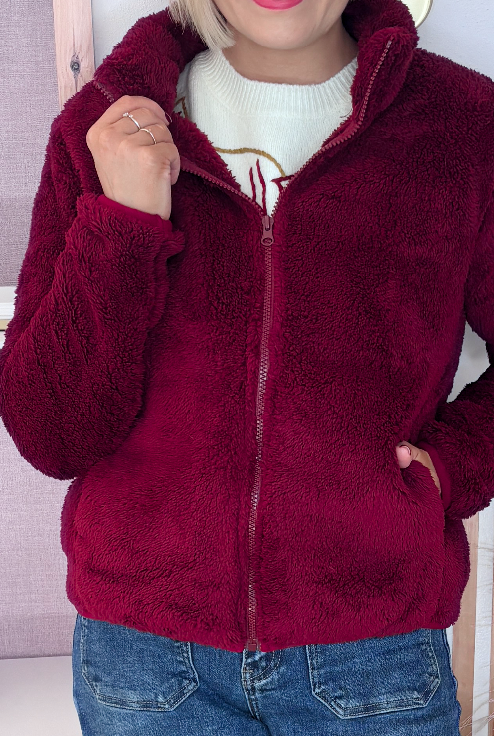 Fleeced Bomber (Berry)