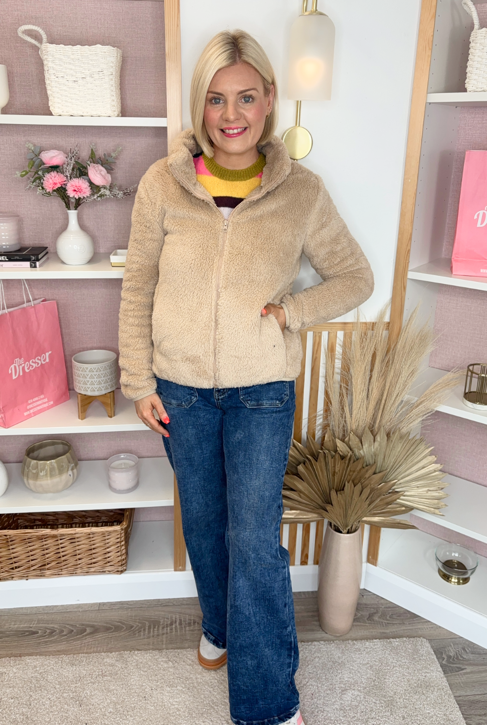 Fleeced Bomber (Latte)