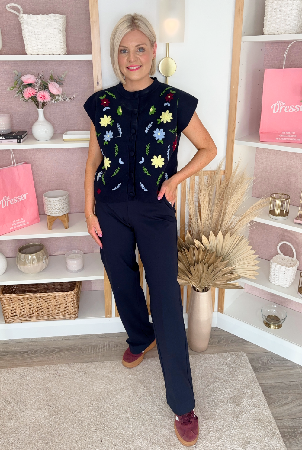 Freda Full Length Trouser (Navy)