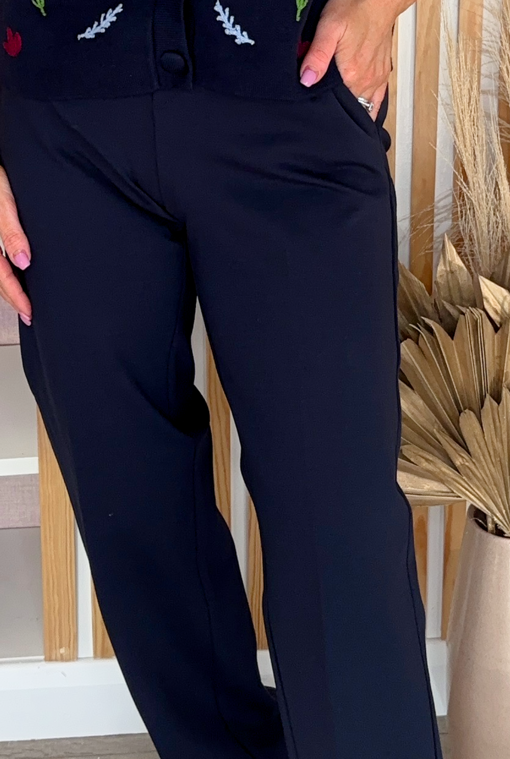 Freda Full Length Trouser (Navy)