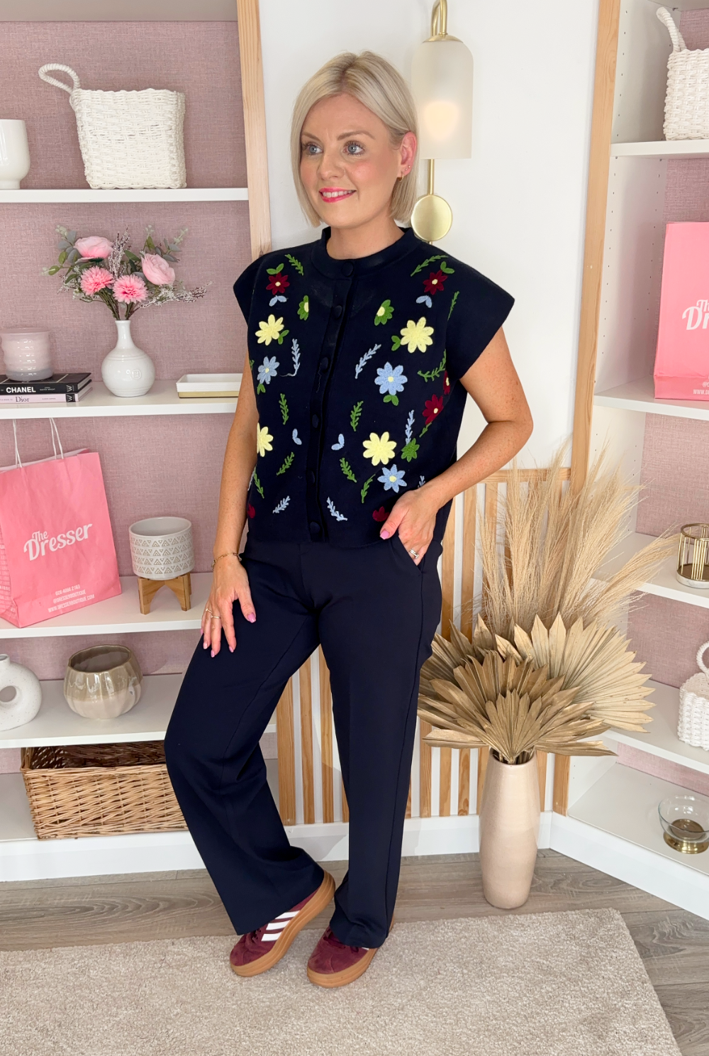 Freda Full Length Trouser (Navy)