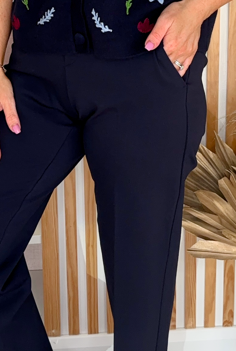 Freda Full Length Trouser (Navy)