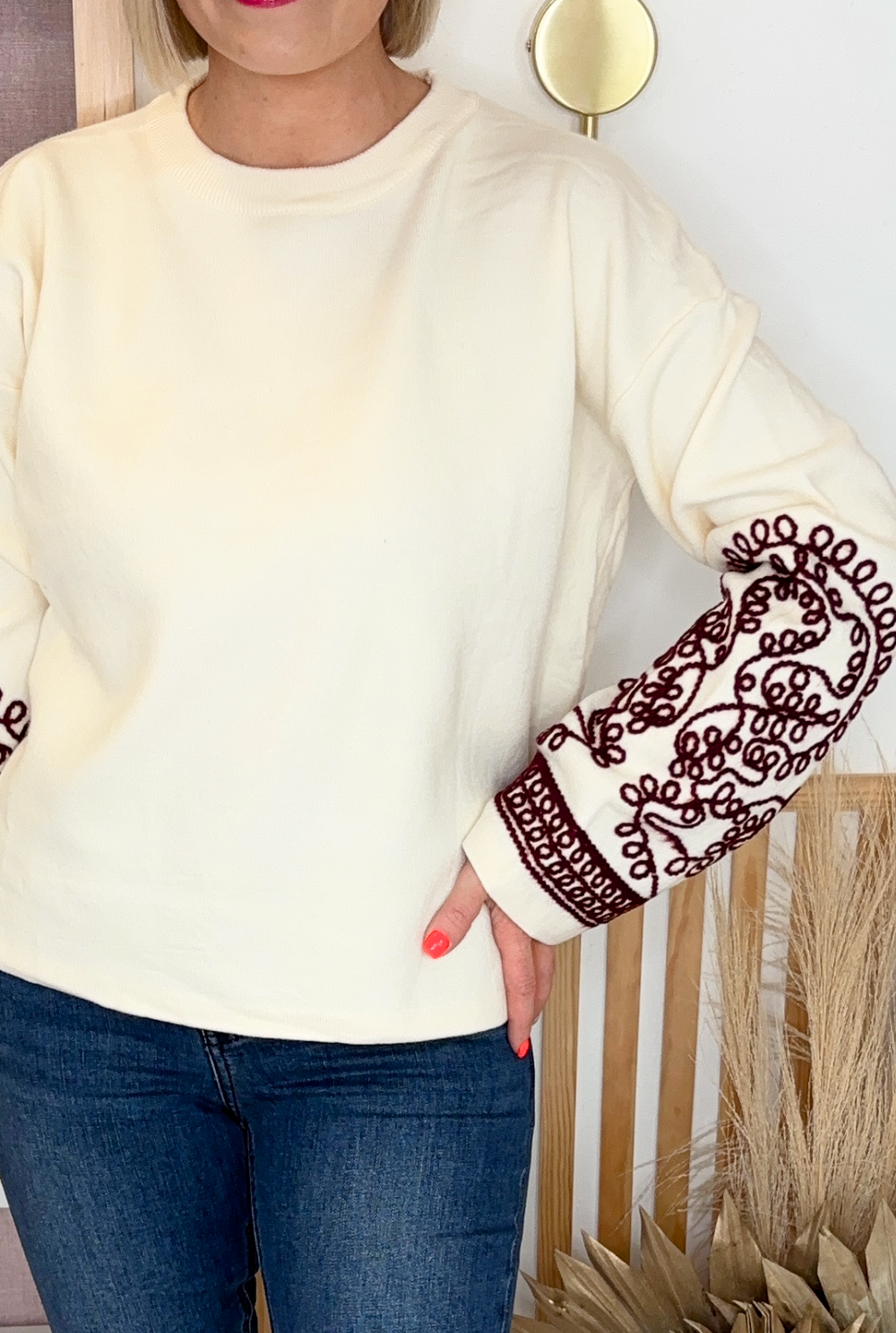 Gabriella Sweater (Burgundy)