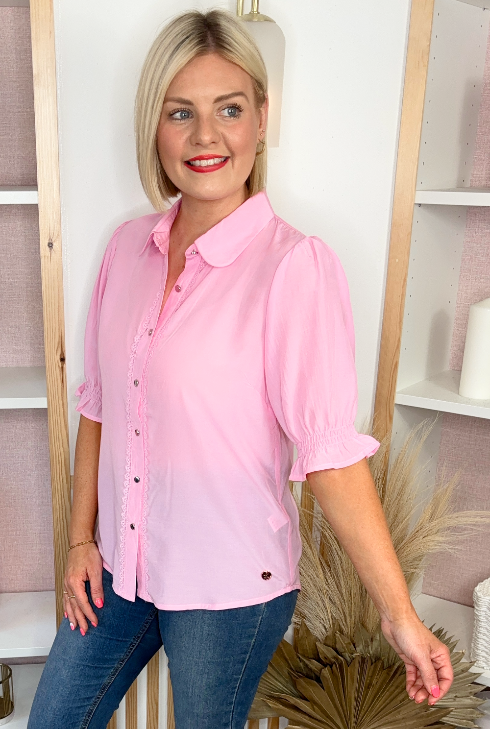 Gabrielle Baby Pink Blouse