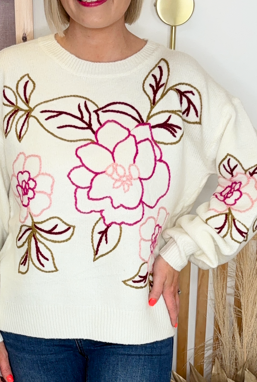 Grace Floral Sweater