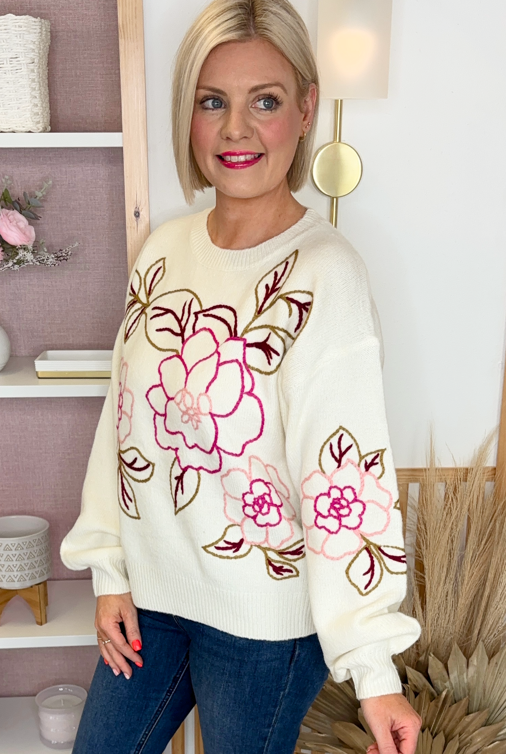 Grace Floral Sweater