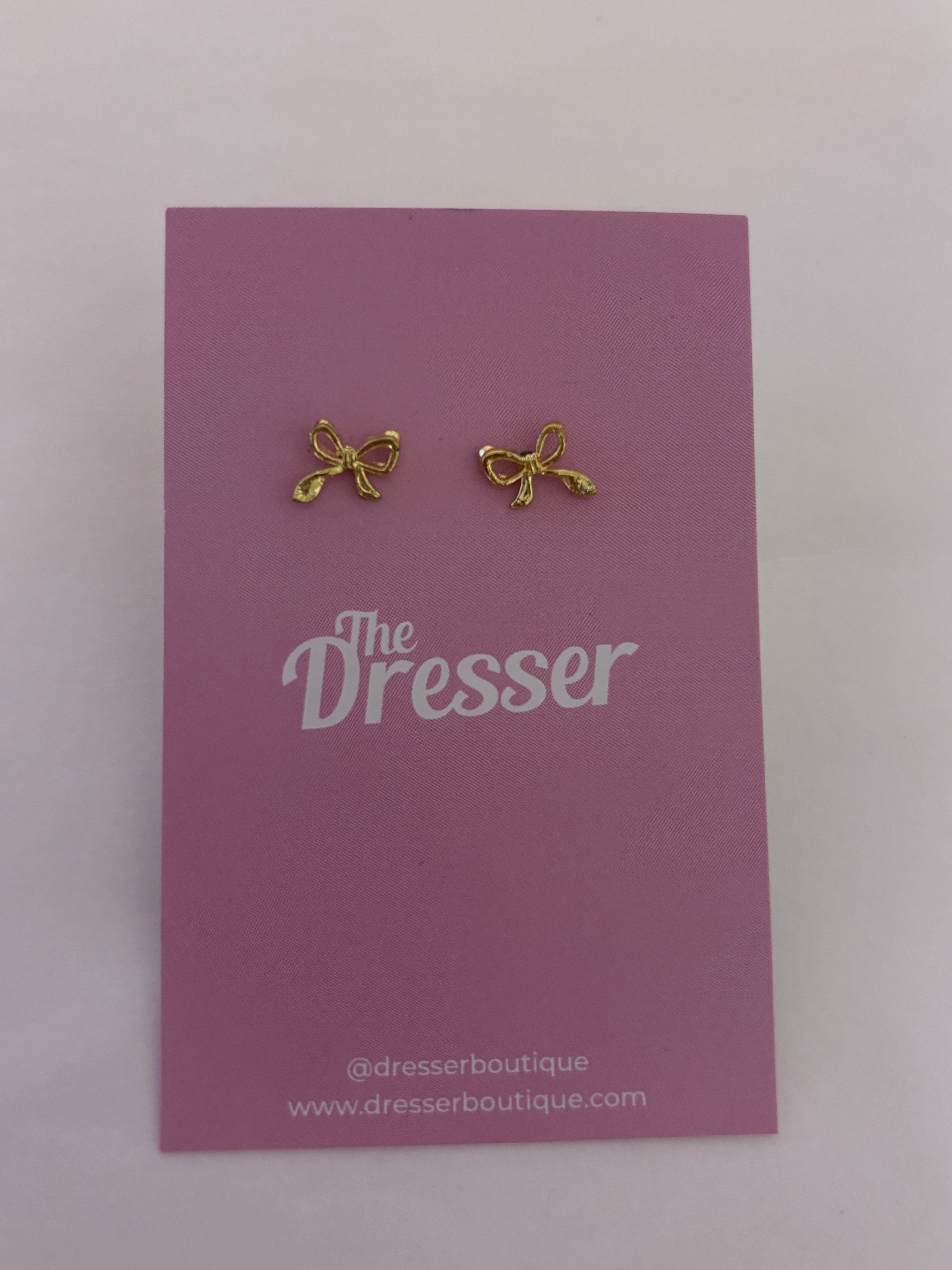 Delicate Bow Stud (Gold)