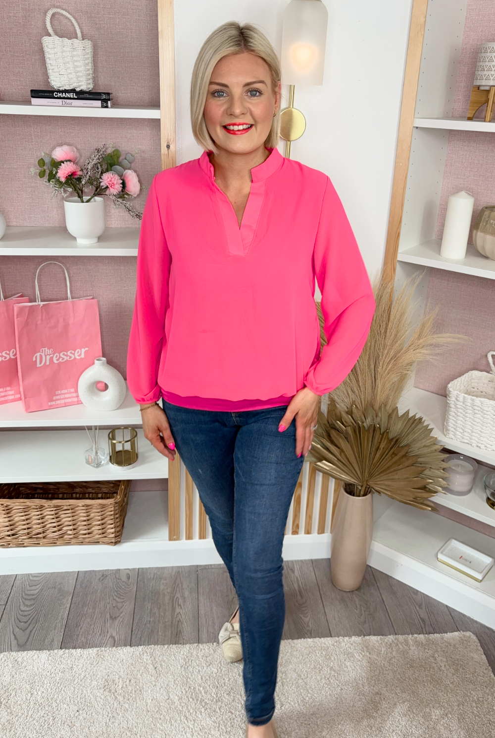 Luna Banded Top (Pink)