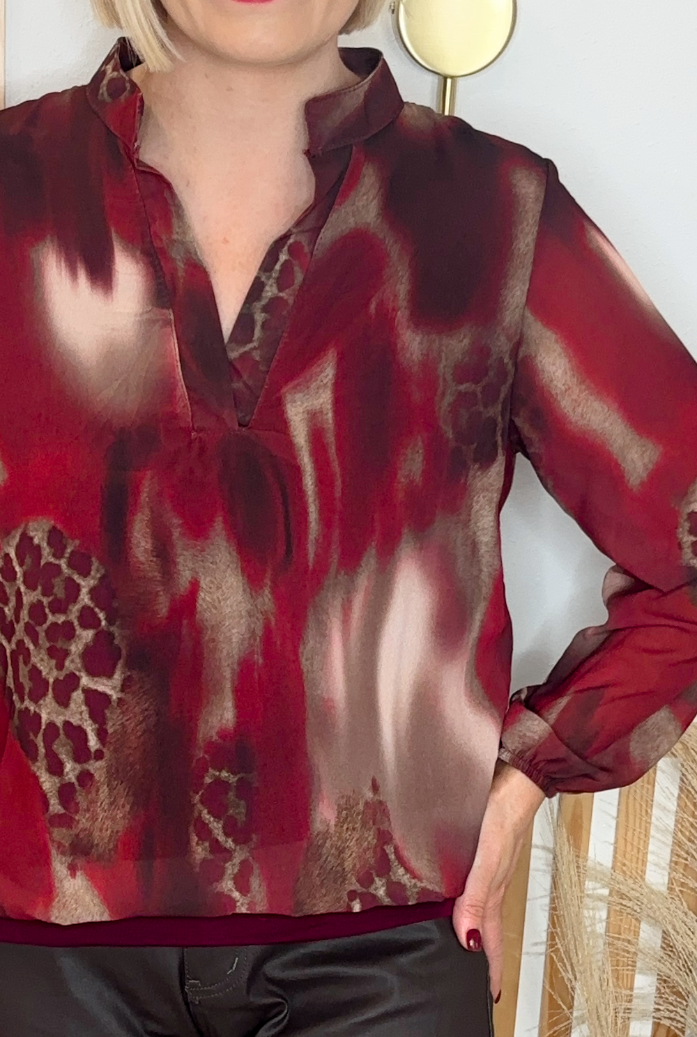 Luna Savanna Banded Top (Red)