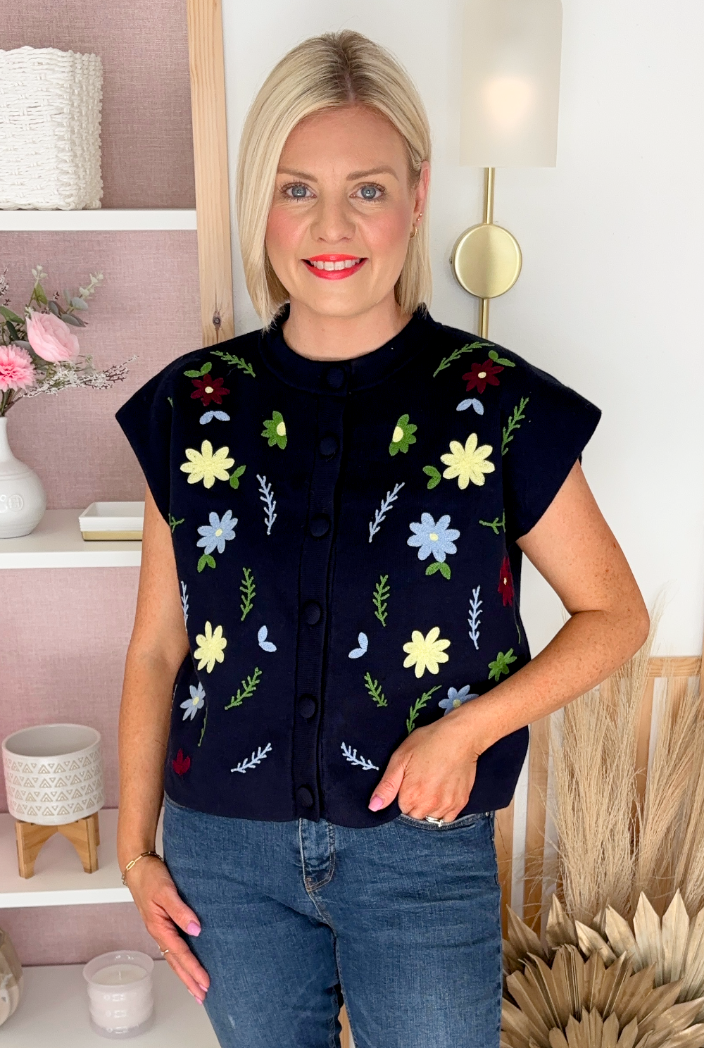 Meadow Sweater Vest (Navy)