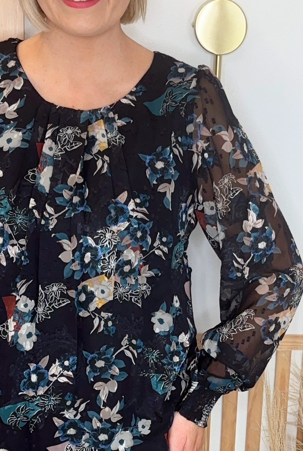 Midnight Floral Blouse