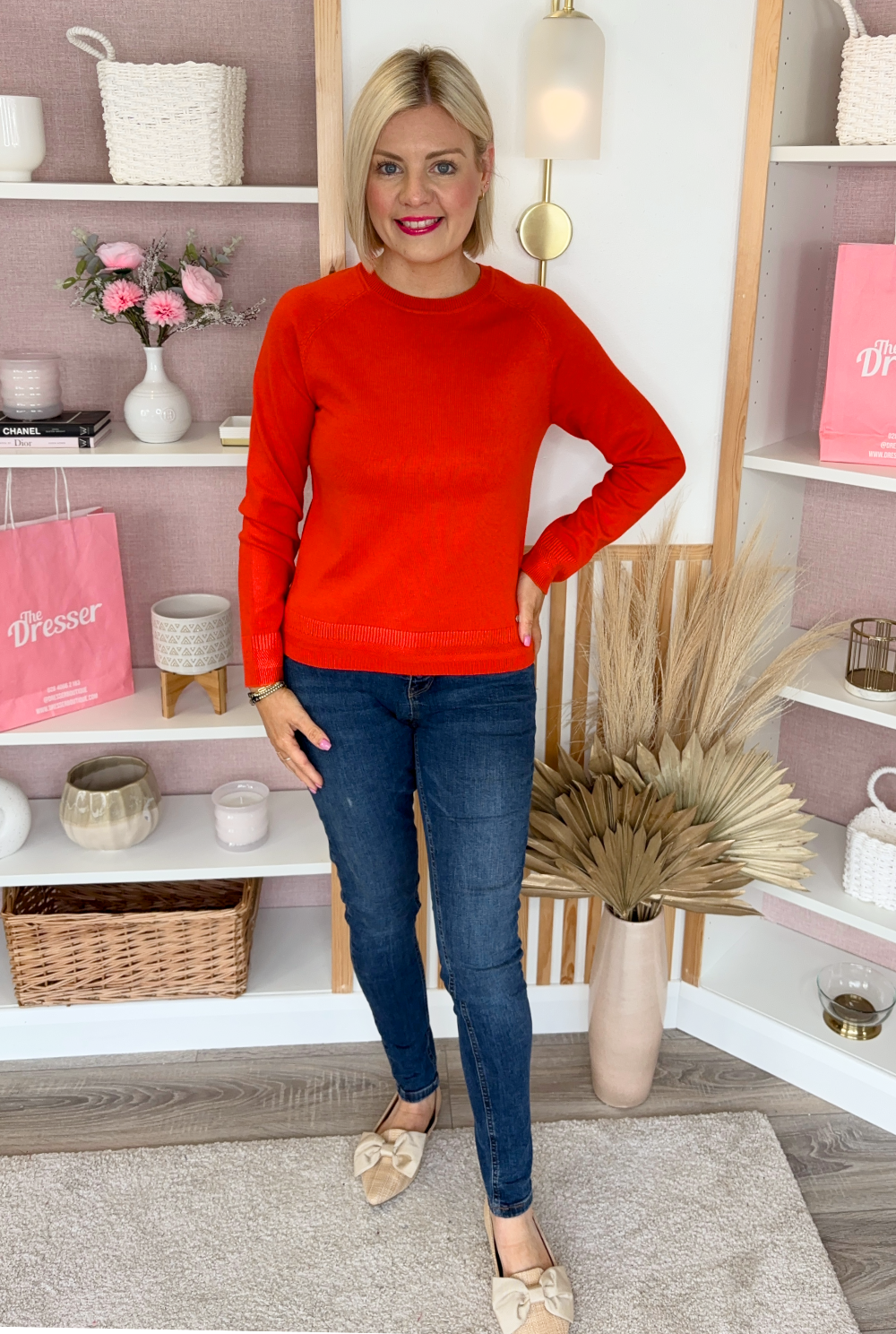 Round Neck Jumper (Orange)