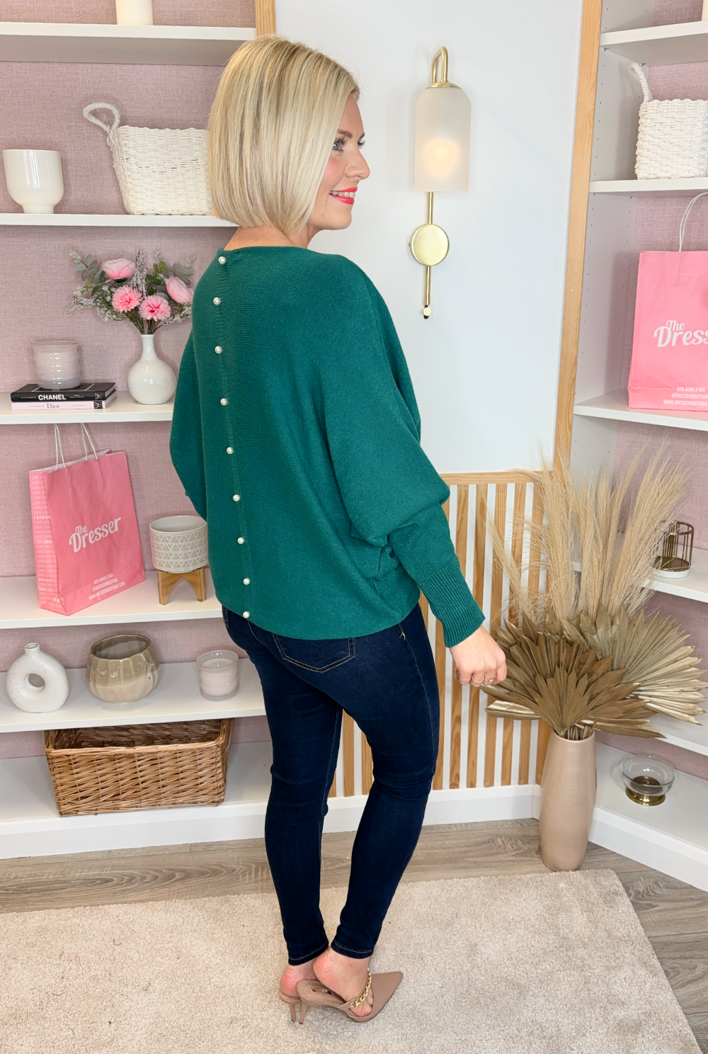 Pearl Batwing Jumper (Green)