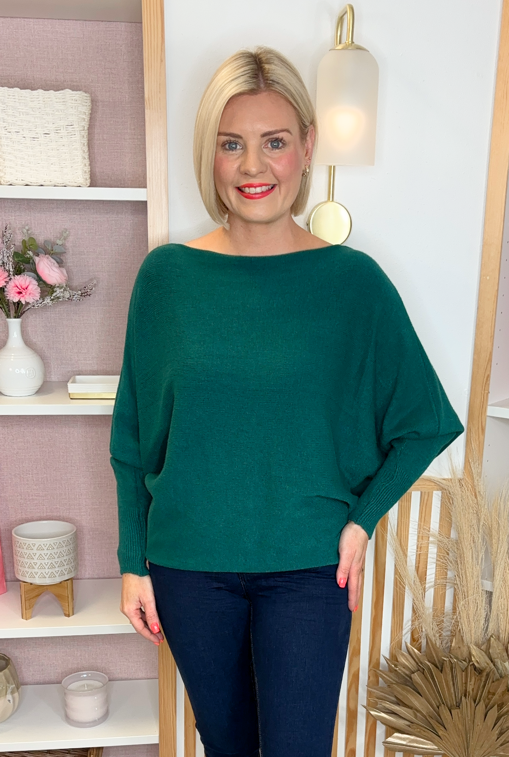 Pearl Batwing Jumper (Green)