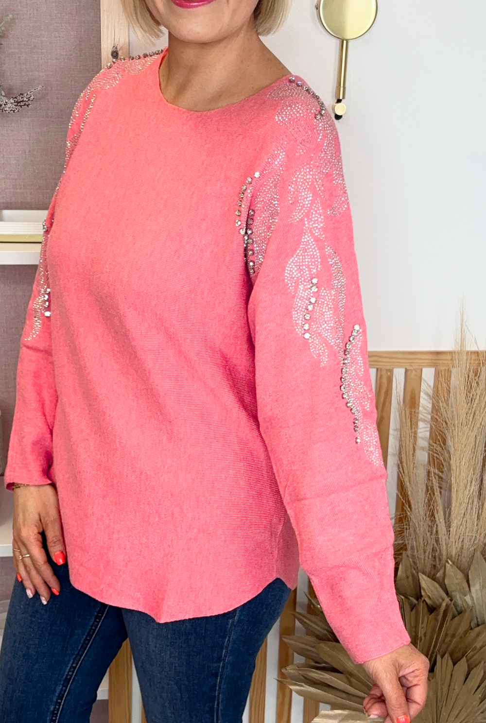 Pink Jewelled Jumper